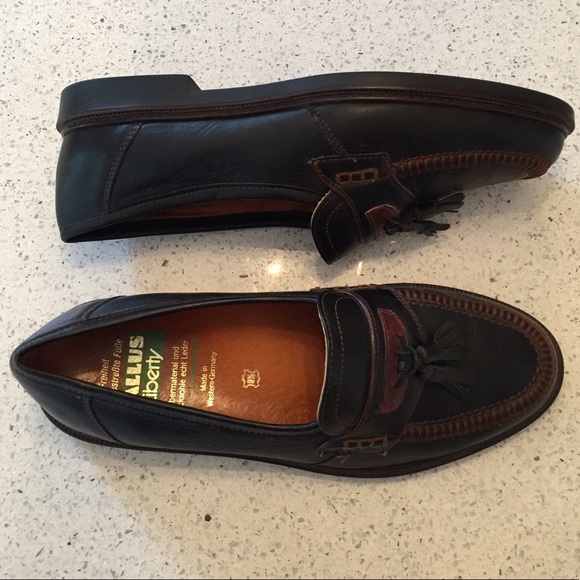 Mens Black Mahogany Leather Tassel Loafers size 11 - Picture 2 of 8